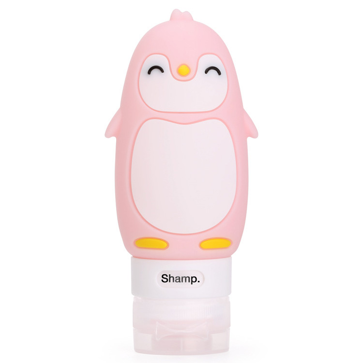 企鹅硅胶化妆品乳液分装瓶
