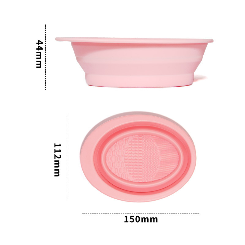 折叠硅胶面膜碗化妆刷清洗盘